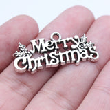 5pcs 16x36mm 3 Colors Merry Christmas Charms Pendant For DIY Jewelry Making Handmade Jewelry Craft Findings ef4303