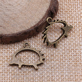 WYSIWYG 5pcs 17x21mm Hollow Hedgehog Charms For DIY Jewelry Making Jewelry Findings Animal Charms