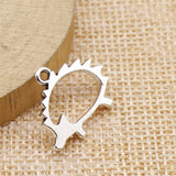 WYSIWYG 5pcs 17x21mm Hollow Hedgehog Charms For DIY Jewelry Making Jewelry Findings Animal Charms