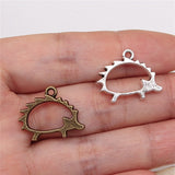 WYSIWYG 5pcs 17x21mm Hollow Hedgehog Charms For DIY Jewelry Making Jewelry Findings Animal Charms