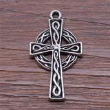 5pcs 17x30mm Cross Charms Pendant DIY Metal Jewelry Making Antique Silver Color h0859