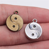 WYSIWYG 5pcs 18x15mm Vintage Yin Yang Pendants Charm For Jewelry Making Tai Ji Pendants Charm