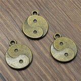 WYSIWYG 5pcs 18x15mm Vintage Yin Yang Pendants Charm For Jewelry Making Tai Ji Pendants Charm