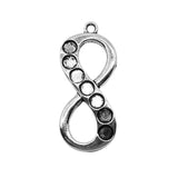 WYSIWYG 5pcs 18x42mm 7 Chakra Infinity Symbol Pendant Charms Antique Silver Color For Jewelry Making Jewelry Findings