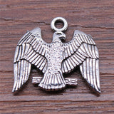 5pcs 19x20mm Eagle Charms Pendant For Jewelry Making Antique Silver Color Alloy Jewelry Accessories EF4006