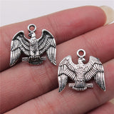 5pcs 19x20mm Eagle Charms Pendant For Jewelry Making Antique Silver Color Alloy Jewelry Accessories EF4006