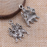 WYSIWYG 5pcs 19x28mm Indian Godness Shiva Charms For Jewelry Making Antique Silver Color Accessories