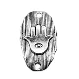 WYSIWYG 5pcs 19x32mm Palm Hand Connector Charms Antique Silver Color Pendant Charms For Jewelry Making Jewelry Findings
