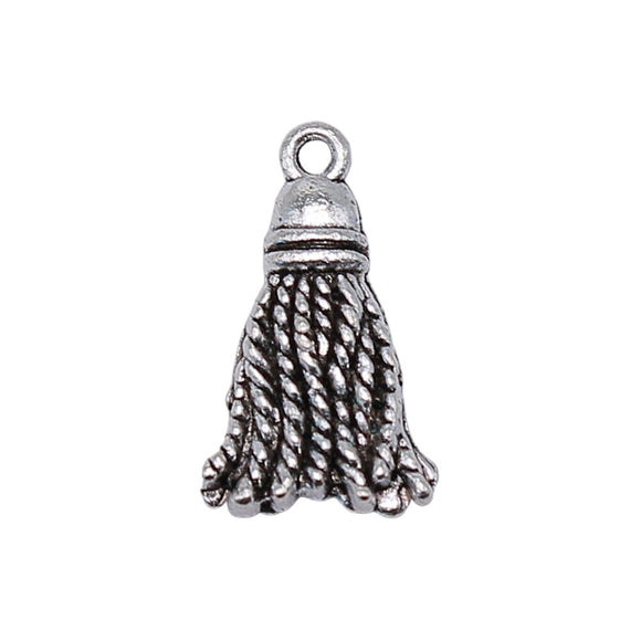 WYSIWYG 5pcs 20x11mm Charm Imitation Tassel Metal Imitation Tassel Charm For Jewelry Making Imitation Tassel Charms