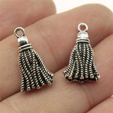 WYSIWYG 5pcs 20x11mm Charm Imitation Tassel Metal Imitation Tassel Charm For Jewelry Making Imitation Tassel Charms