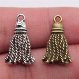 WYSIWYG 5pcs 20x11mm Charm Imitation Tassel Metal Imitation Tassel Charm For Jewelry Making Imitation Tassel Charms