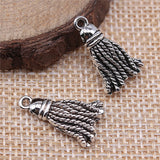WYSIWYG 5pcs 20x11mm Charm Imitation Tassel Metal Imitation Tassel Charm For Jewelry Making Imitation Tassel Charms