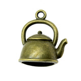 WYSIWYG 5pcs 20x17x10mm Antique Silver Color Antique Bronze Plated 3D Kettle Pendants Teapot Pendants Charm 3D Kettle Charm EF3912
