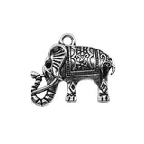 5pcs 20x24mm Double Sided Thai Elephant Pendant Charms Antique Silver Color For Jewelry Making Jewelry Findings ef4382
