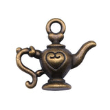 WYSIWYG 5pcs 21x19mm Pendant Teapot Kettle Charm Pendants For Jewelry Making Antique Silver Color 3D Teapot Pendants