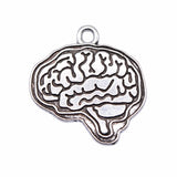 WYSIWYG 5pcs 22x23mm Antique Silver Color Brain Charms Pendant For Jewelry Making DIY Jewelry Findings
