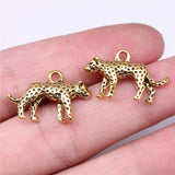 WYSIWYG 5pcs 24x15mm Antique Gold Color Antique Silver Color Leopard Charms Pendant For Jewelry Making DIY Jewelry Findings