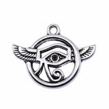 WYSIWYG 5pcs 25x19mm Antique Silver Color Eye Of Horus Charms Pendant For Jewelry Making DIY Jewelry Findings