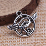 WYSIWYG 5pcs 25x19mm Antique Silver Color Eye Of Horus Charms Pendant For Jewelry Making DIY Jewelry Findings