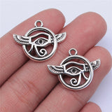 WYSIWYG 5pcs 25x19mm Antique Silver Color Eye Of Horus Charms Pendant For Jewelry Making DIY Jewelry Findings