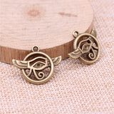 WYSIWYG 5pcs 25x19mm Antique Silver Color Eye Of Horus Charms Pendant For Jewelry Making DIY Jewelry Findings