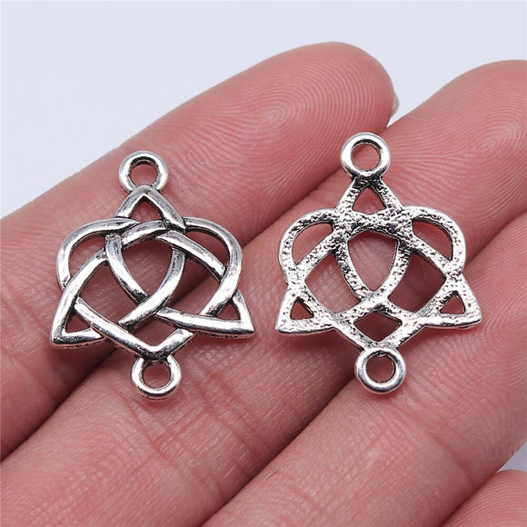 WYSIWYG 5pcs 25x19mm Triquetra Amulet Connector For Jewelry Making Triquetra Charms Triquetra Knot Connector