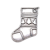 WYSIWYG 5pcs 25x20mm Christmas Stockings Charms Antique Silver Color Pendant Charms For Jewelry Making Jewelry Accessories