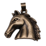 WYSIWYG 5pcs 25x23mm Antique Bronze Color Charms Horse Head Pendant For Jewelry Making DIY Jewelry Findings