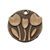 5pcs 25x25mm 2 Colors Tulip Flower Charms Pendant For DIY Jewelry Making Handmade Jewelry Craft Findings ef4536