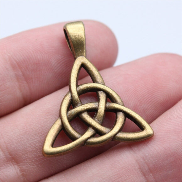 5pcs 25x30mm  Triquetra Knot Charms Pendant For DIY Jewelry Making Handmade Jewelry Craft Findings EF4200