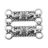 WYSIWYG 5pcs 25x30mm Body Chain Flower Porous Connector Antique Silver Color Jewelry Findings Jewelry Accessories