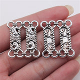WYSIWYG 5pcs 25x30mm Body Chain Flower Porous Connector Antique Silver Color Jewelry Findings Jewelry Accessories