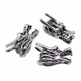 WYSIWYG 5pcs 26x13mm Antique Silver Color 3D Dragon Head Charms Pendant For Jewelry Making DIY Jewelry Findings