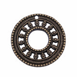 WYSIWYG 5pcs 26x26mm Antique Silver Color Antique Bronze Color Circle Charms Pendant For Jewelry Making DIY Jewelry Findings