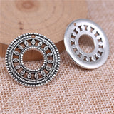 WYSIWYG 5pcs 26x26mm Antique Silver Color Antique Bronze Color Circle Charms Pendant For Jewelry Making DIY Jewelry Findings