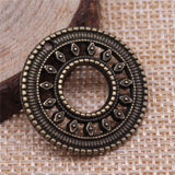 WYSIWYG 5pcs 26x26mm Antique Silver Color Antique Bronze Color Circle Charms Pendant For Jewelry Making DIY Jewelry Findings
