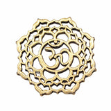 WYSIWYG 5pcs 26x26mm Antique Silver Color Antique Gold Color Chakra OM Charms Pendant For Jewelry Making DIY Jewelry Findings