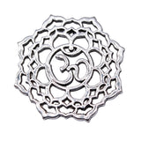 WYSIWYG 5pcs 26x26mm Antique Silver Color Antique Gold Color Chakra OM Charms Pendant For Jewelry Making DIY Jewelry Findings