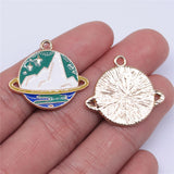 WYSIWYG 5pcs 27x24mm Milky Way Charms KC Gold Color Plated For DIY Jewelry Making Zinc Alloy Charms Pendant Jewelry Findings