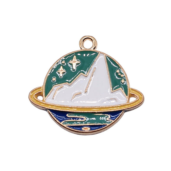 WYSIWYG 5pcs 27x24mm Milky Way Charms KC Gold Color Plated For DIY Jewelry Making Zinc Alloy Charms Pendant Jewelry Findings