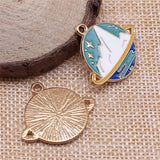 WYSIWYG 5pcs 27x24mm Milky Way Charms KC Gold Color Plated For DIY Jewelry Making Zinc Alloy Charms Pendant Jewelry Findings