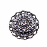 WYSIWYG 5pcs 27x27mm Antique Silver Color Round Hollow Flower Charms Pendant For Jewelry Making DIY Jewelry Findings