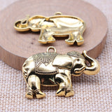 WYSIWYG 5pcs 27x40mm 2 Colors Elephant Charms Pendant For DIY Jewelry Making Handmade Jewelry Craft Findings