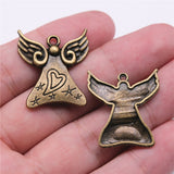 WYSIWYG 5pcs 28x25mm Love Angel Charms Pendants For Jewelry Making DIY Jewelry Findings Jewelry Accessories