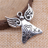 WYSIWYG 5pcs 28x25mm Love Angel Charms Pendants For Jewelry Making DIY Jewelry Findings Jewelry Accessories