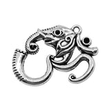WYSIWYG 5pcs 28x34mm Elephant Om Symbol Pendant Charms Antique Silver Color For Jewelry Making Zinc Alloy Jewelry Findings