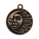WYSIWYG 5pcs 29x25mm Sun And Moon Charms For Jewelry Making Jewelry Accessories Antique Silver Plated Antique Bronze Plated