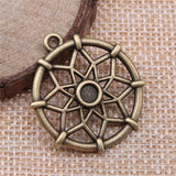 WYSIWYG 5pcs 30x27mm Dreamcatcher Charms DIY Jewelry Findings Antique Silver Color Antique Bronze Color For Jewelry Making