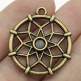 WYSIWYG 5pcs 30x27mm Dreamcatcher Charms DIY Jewelry Findings Antique Silver Color Antique Bronze Color For Jewelry Making