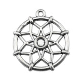 WYSIWYG 5pcs 30x27mm Dreamcatcher Charms DIY Jewelry Findings Antique Silver Color Antique Bronze Color For Jewelry Making
